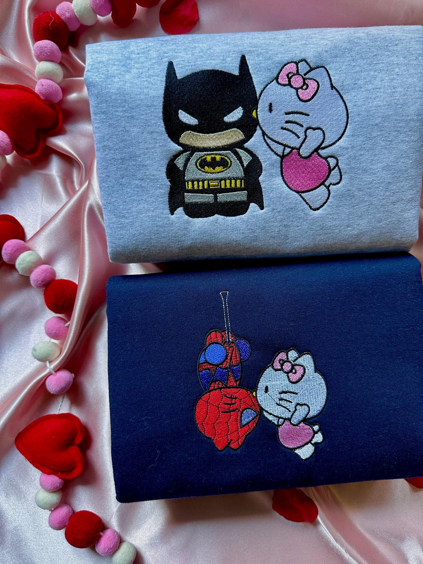 Bat Hero and Spider Hero Couple Crewnecks (Sold Individually)