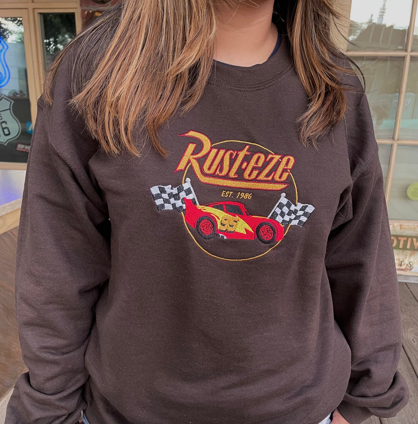 Car Racing Logo Crewneck