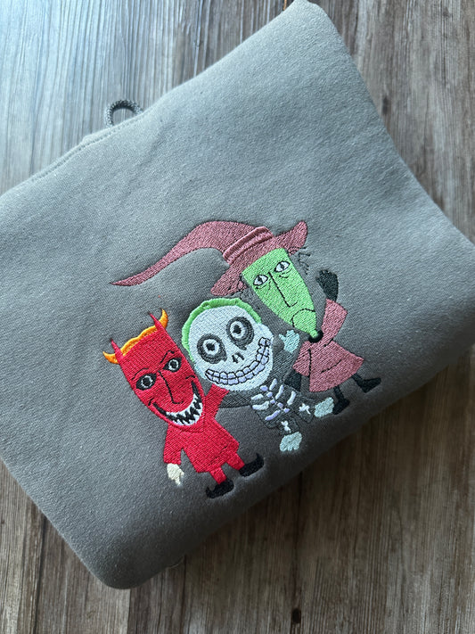 Spooky Costumed Kids Crewneck