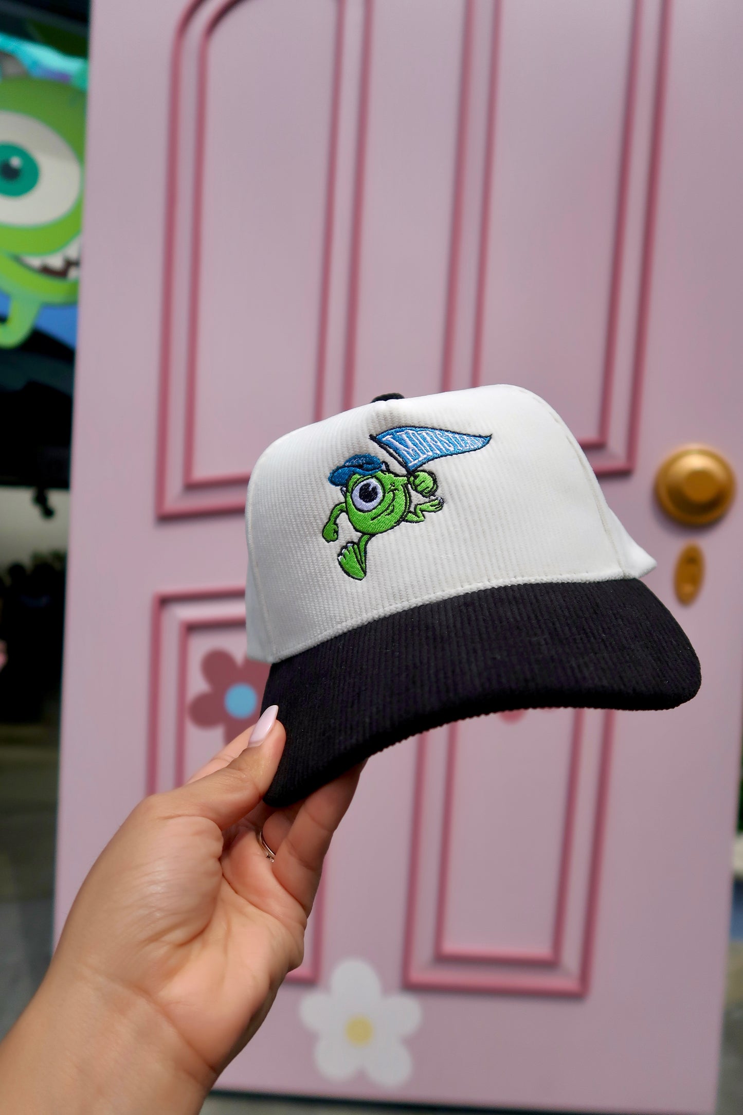 College Monster Corduroy Hat