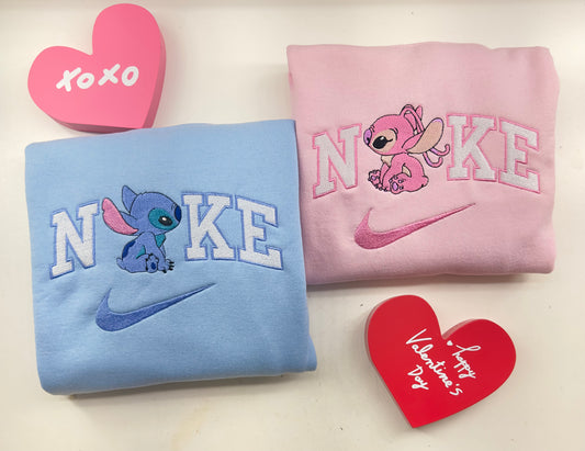 Pink and Blue Alien Couple Crewnecks (Sold individually)