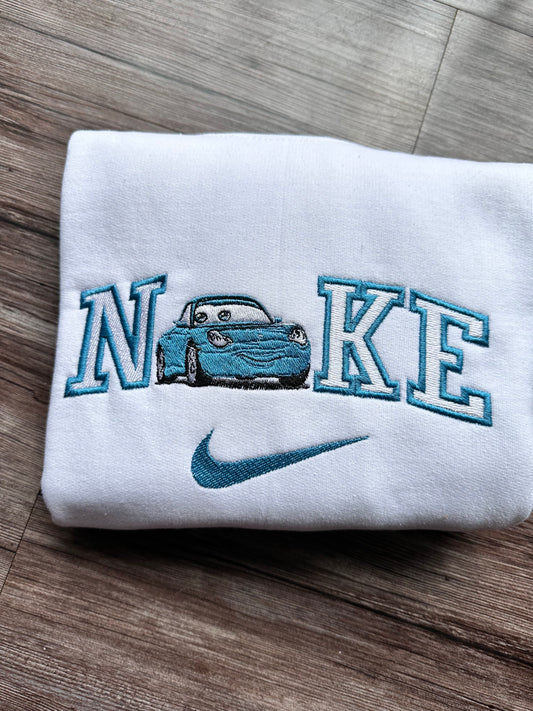 Blue Race Car Crewneck